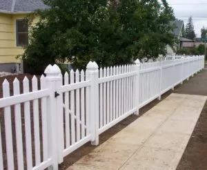 Check out this white picket fence. How to measure your yard for a fence.
