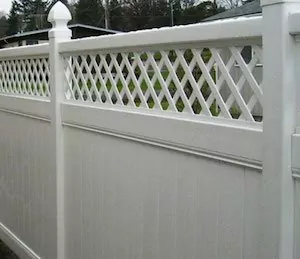 Vinyl fence with trim in Portland OR