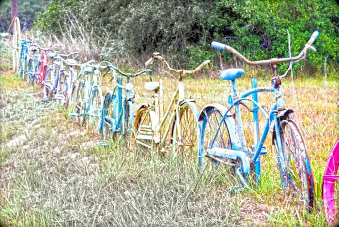 bikes-in-a-field-fence