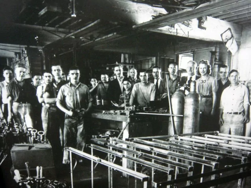 Pacific Fence Since 1921 - This photo is black and white and from the early days of the company