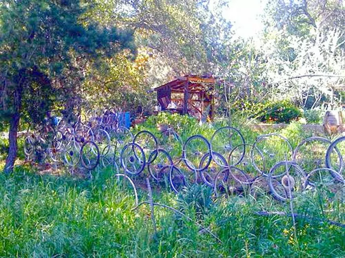 purple-bike-wheels-fence
