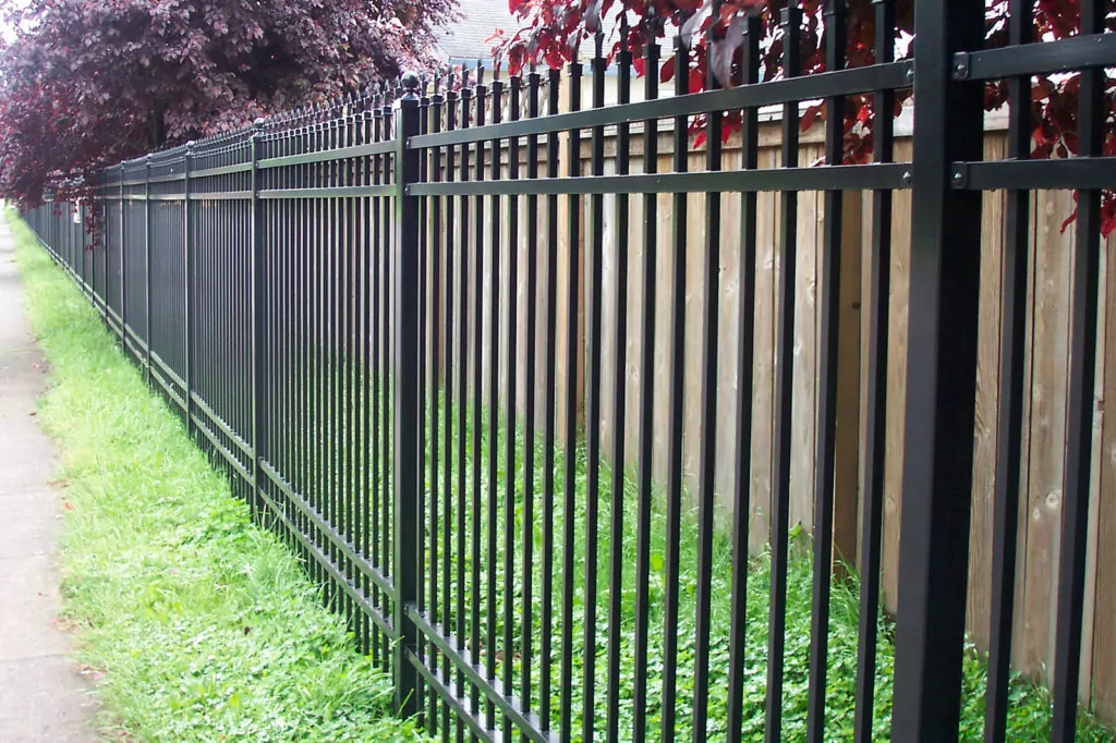 A photograph of an ornamental fence